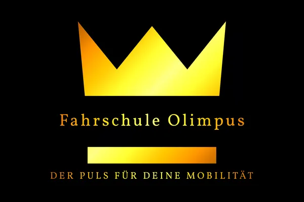 Fahrschule Olimpus Logo – goldene Krone